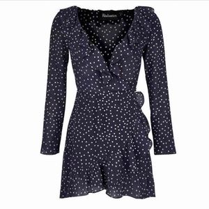 Réalisation Par Alexandra Dress in Navy - Color: Blue and White - Size: XXS